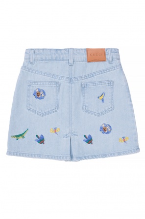Denim skirt with embroidered pattern, zdjęcie 2 Denim skirt with embroidered pattern od Gucci Kids